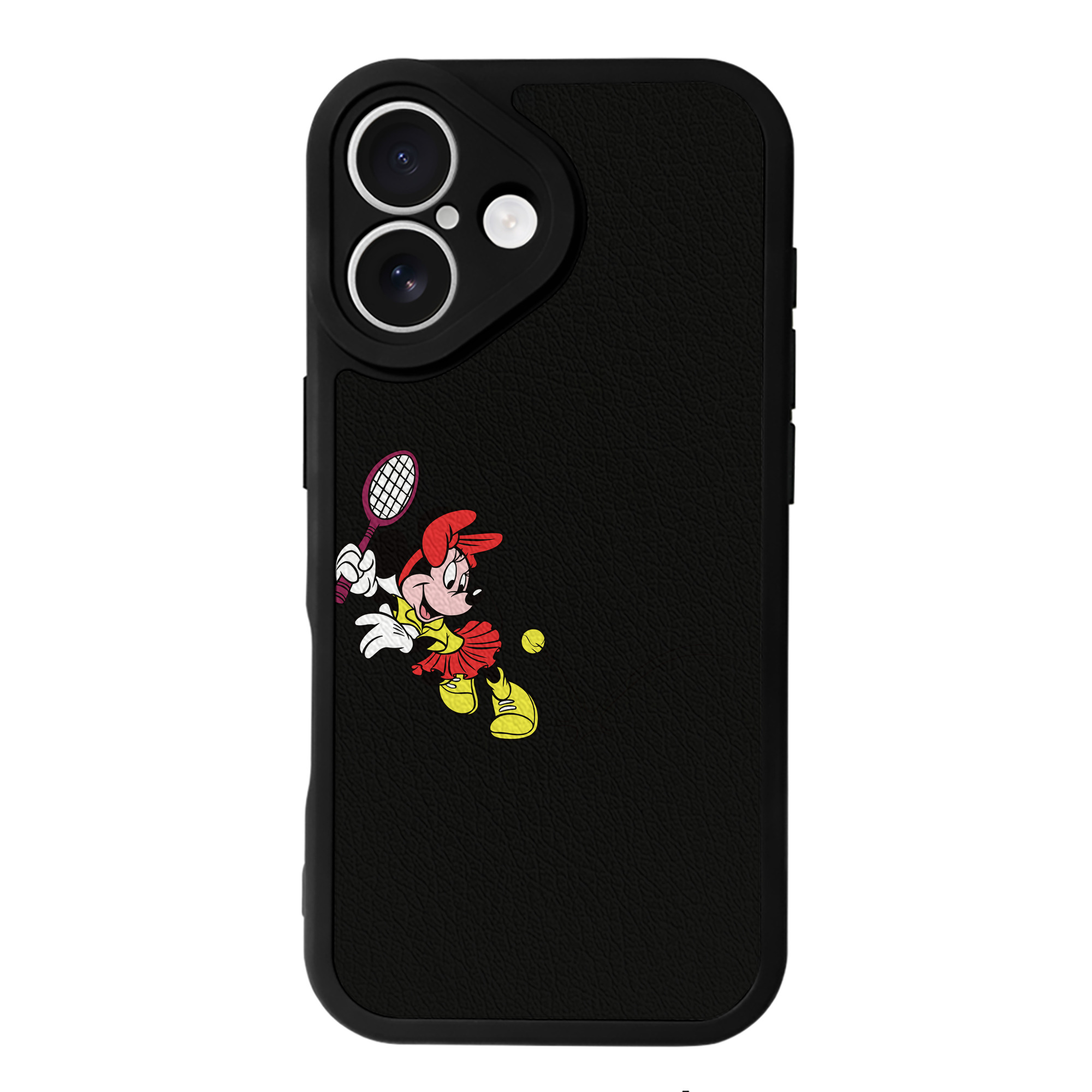 （画像用） ミッキーマウス Mickey Mouse 【iPhone 16シリーズ対応】シリコンスマホケース（レザー調） 材質：シリコン